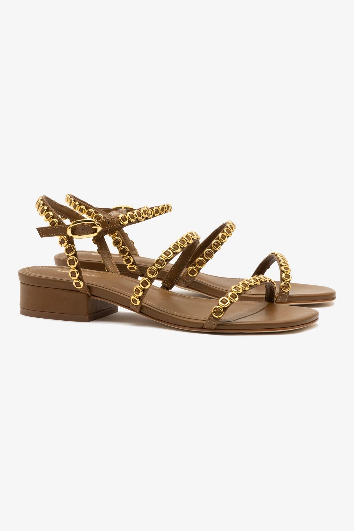Business casual Milanina Flat Sandal In Russet Leather