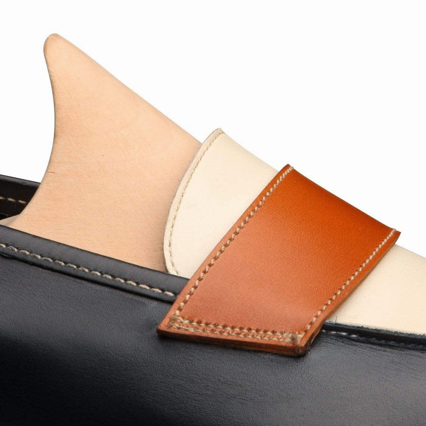 Business Ready Clare Navy, Ivory & Tan Burnished Calf