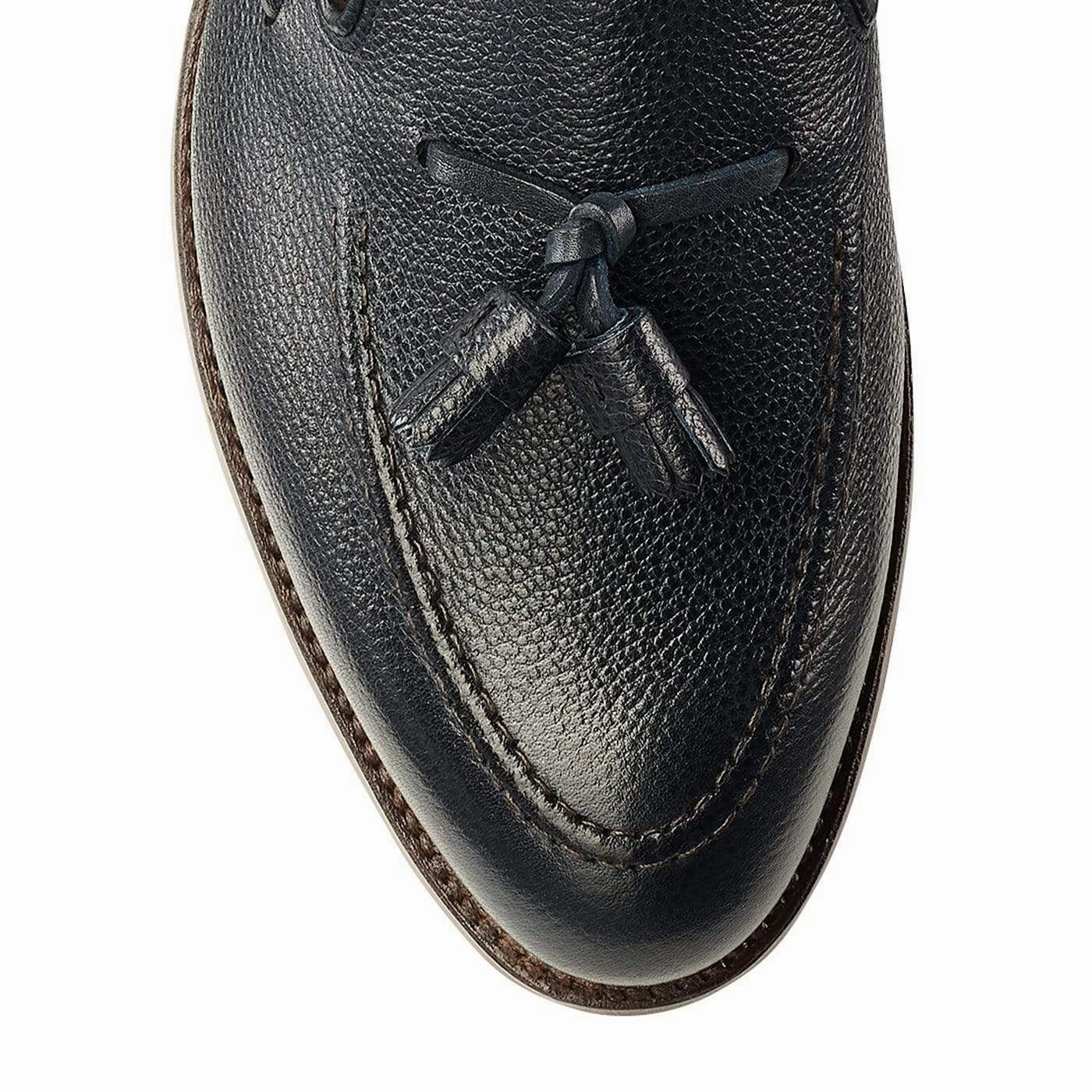 Carly Navy Pebble Grain Chic Comfort