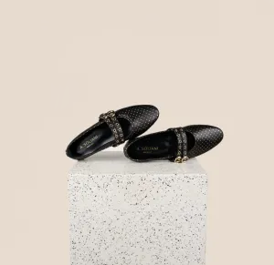 Como 2 Buckle -Dotted Gold Shock Absorbing Footwear Fashion Ease Shoes