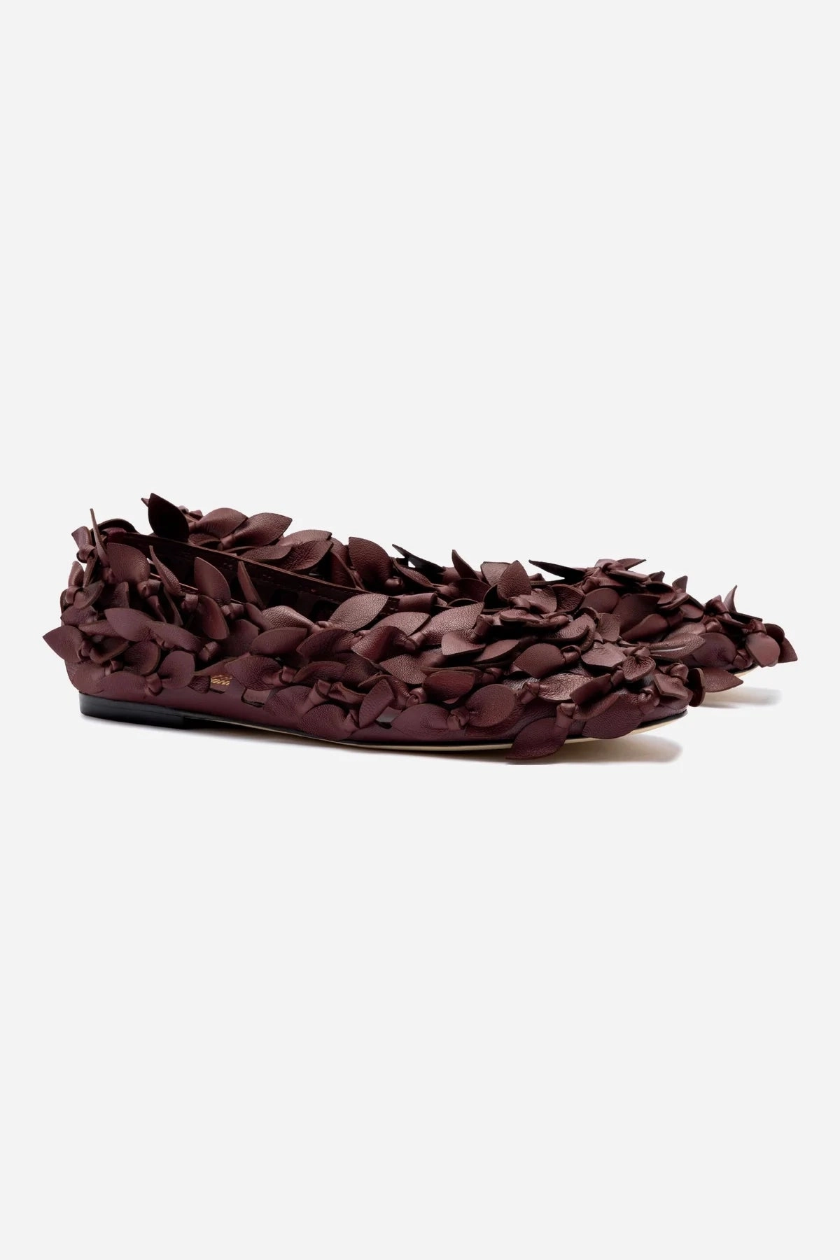 Casual Style Larroud?? x Jonathan Cohen Ballet Flat In Burgundy Leather