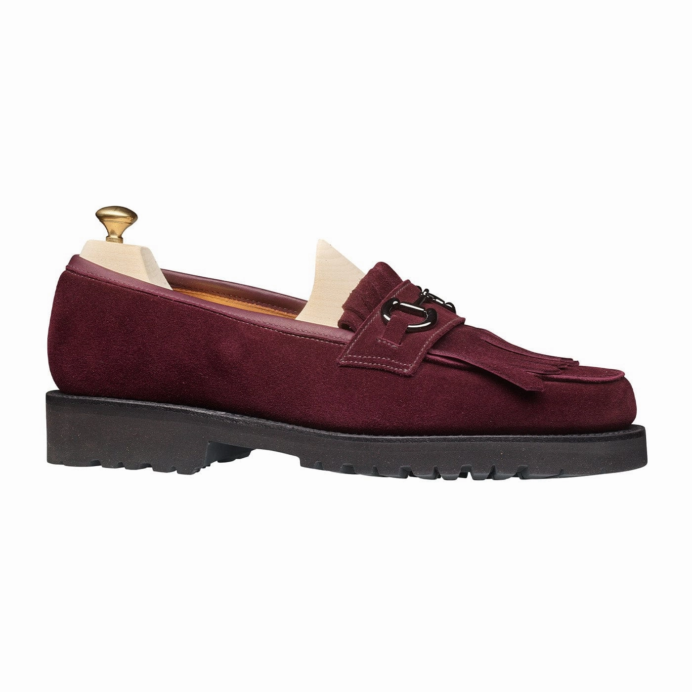 Clara Plum Calf Suede Supportive Footbed