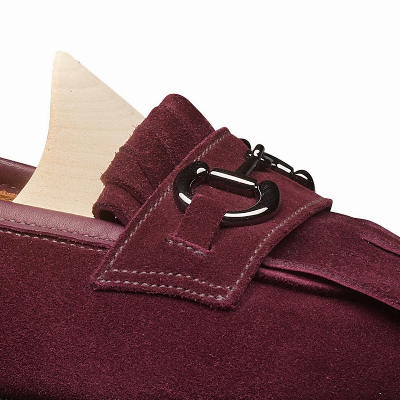 Clara Plum Calf Suede Supportive Footbed