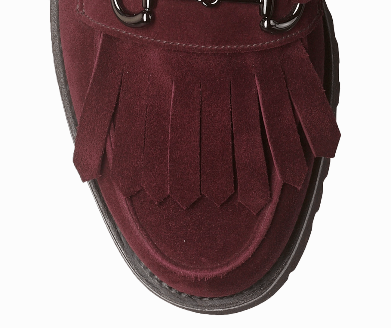 Clara Plum Calf Suede Supportive Footbed
