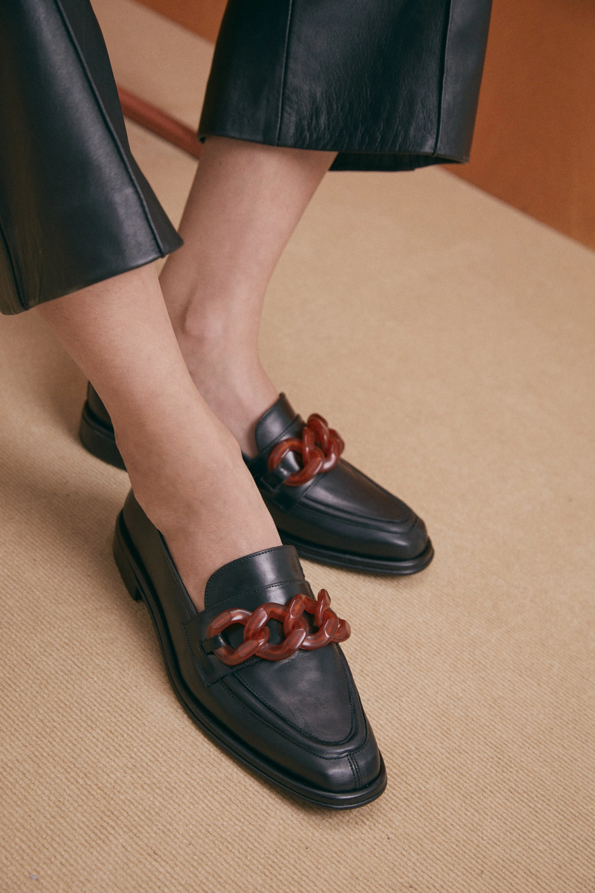 Classic Appeal Alma Loafer in Black/Amber