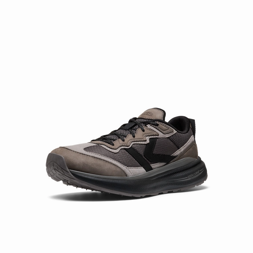 Classic Footwear Men's WK500 Leather Walking Shoe  |  Steel Grey/Black