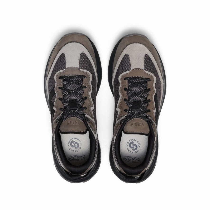 Classic Footwear Men's WK500 Leather Walking Shoe  |  Steel Grey/Black