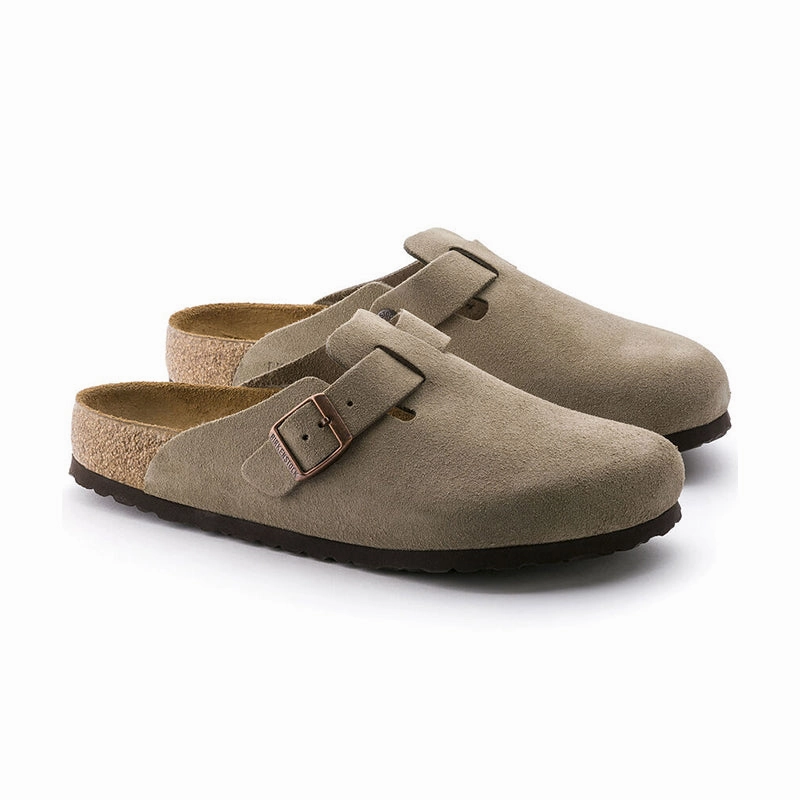 Classic Footwear Women's Boston Soft Footbed Narrow Taupe Suede