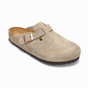 Women's Boston Soft Footbed Narrow Taupe Suede Campus Pace