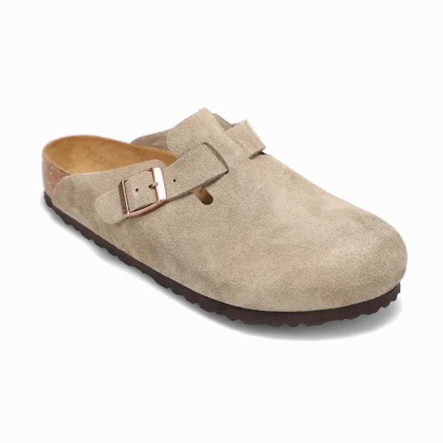 Women's Boston Soft Footbed Narrow Taupe Suede Campus Pace