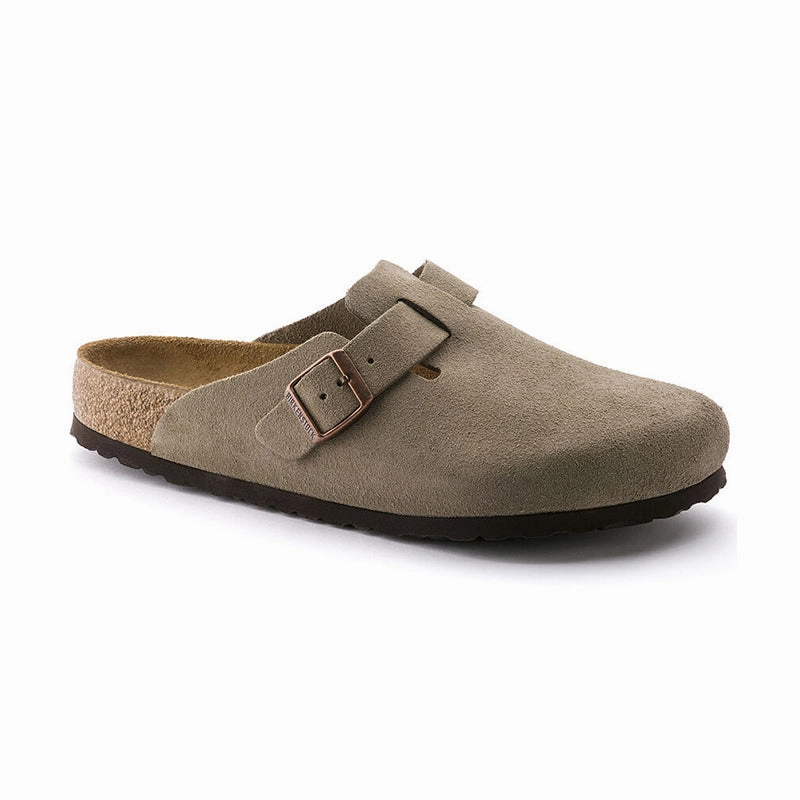 Classic Footwear Women's Boston Soft Footbed Narrow Taupe Suede