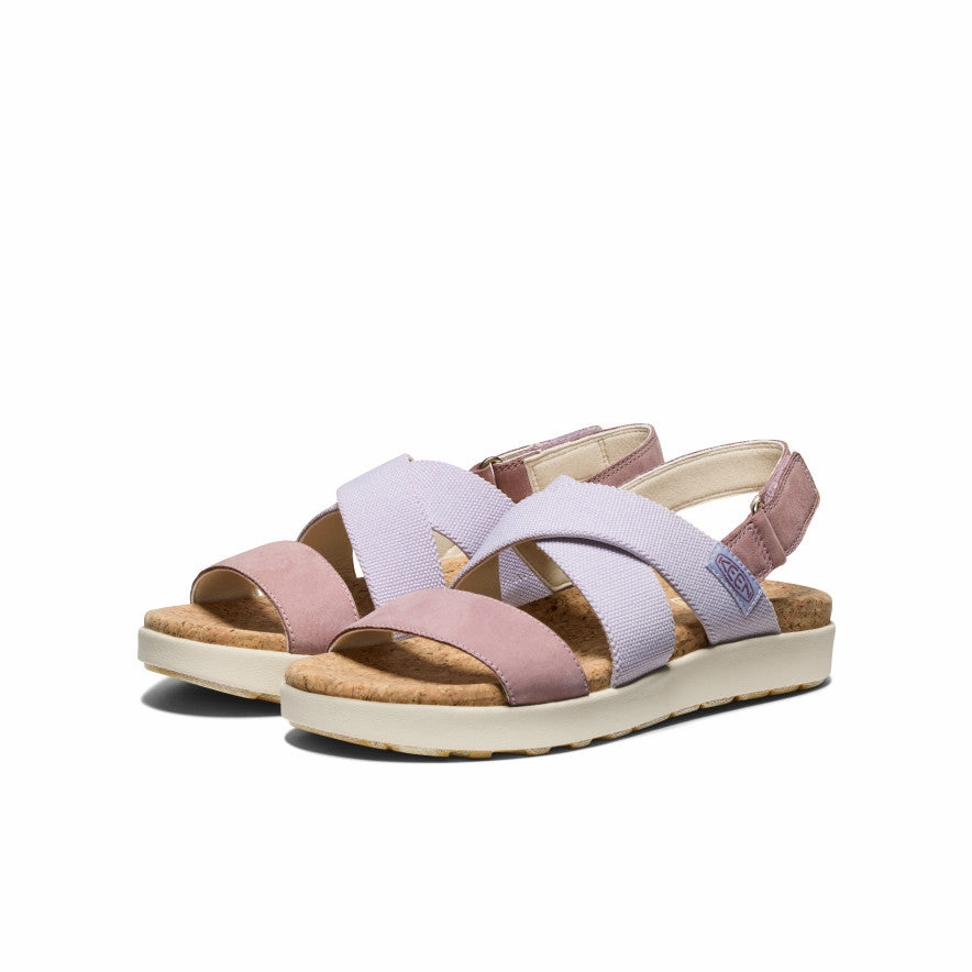 Cloud Breeze Women's Elle Criss Cross Sandal  |  Thistle/Toadstool