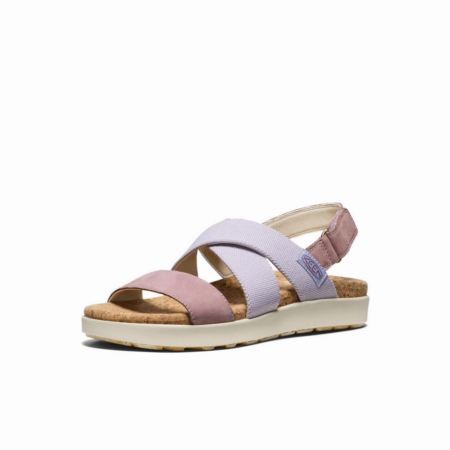 Cloud Breeze Women's Elle Criss Cross Sandal  |  Thistle/Toadstool