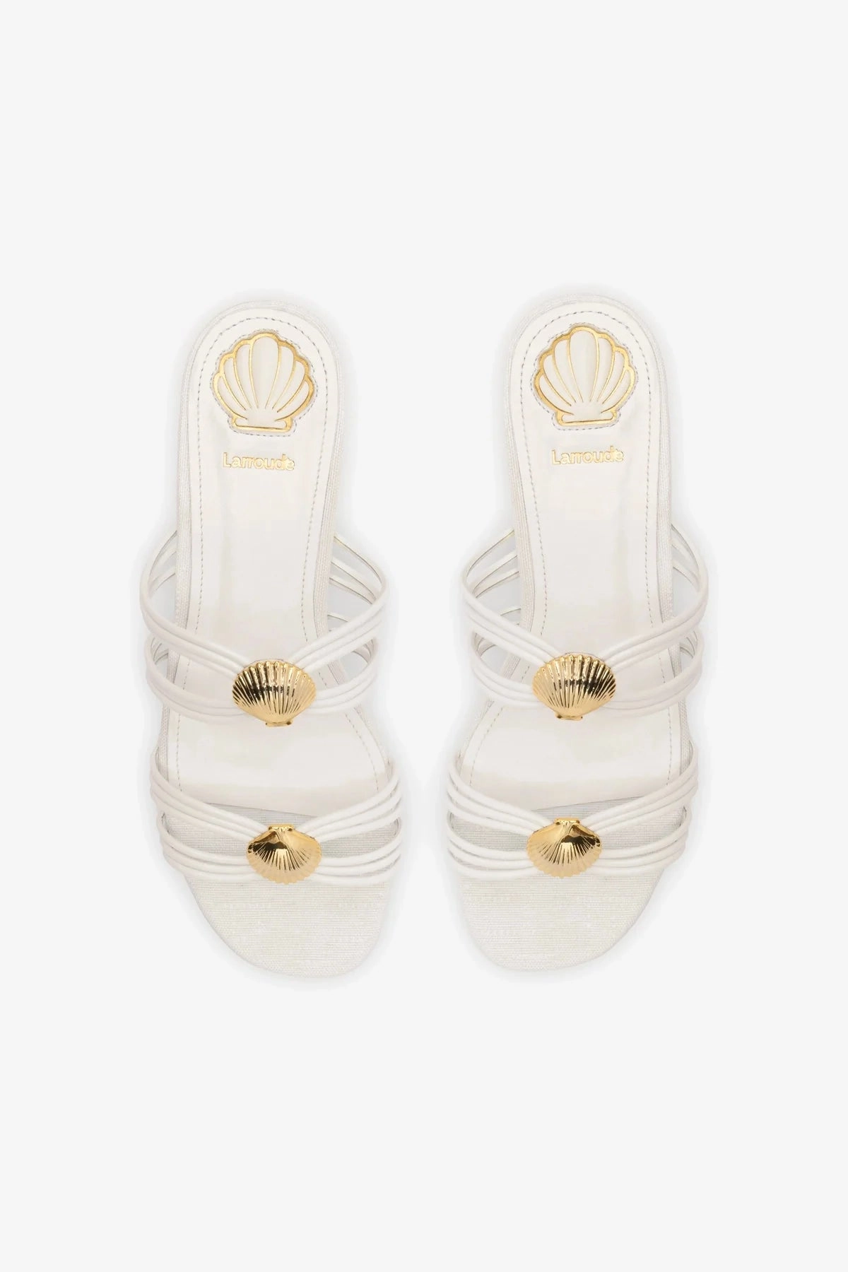 Comfortable Wear Shelly Flat Mule In White Leather