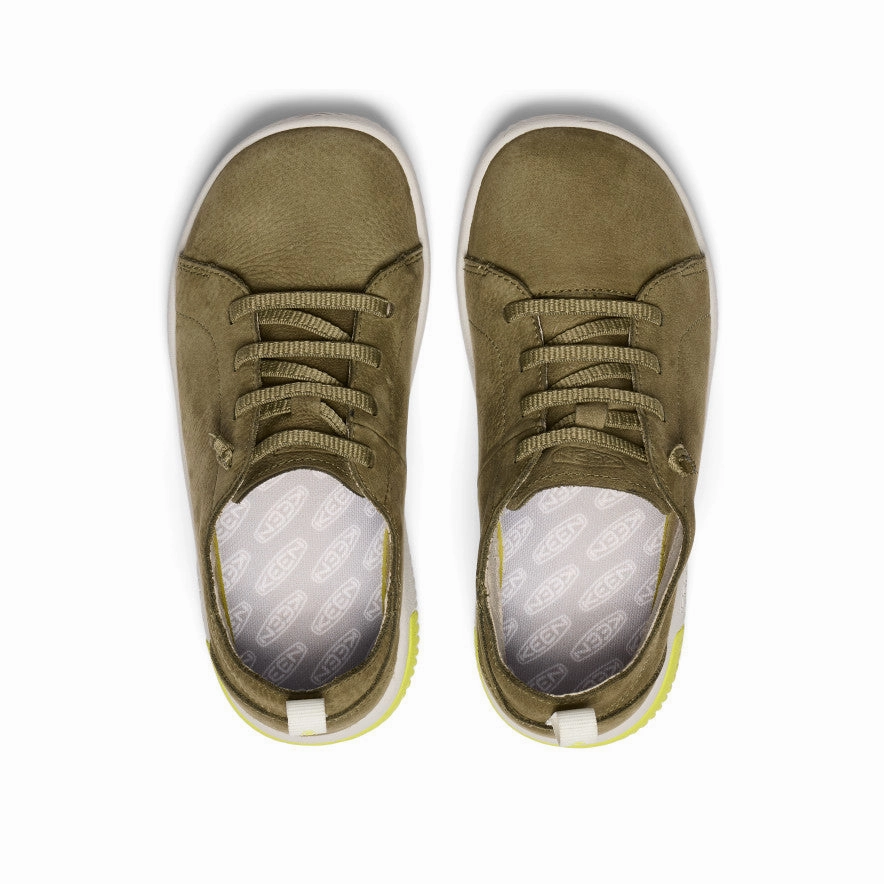 Comfy Ease Big Kids' KNX Leather Sneaker  |  Martini Olive/Evening Primrose