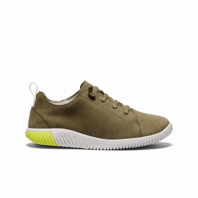 Shopping Day Big Kids' KNX Leather Sneaker  |  Martini Olive/Evening Primrose
