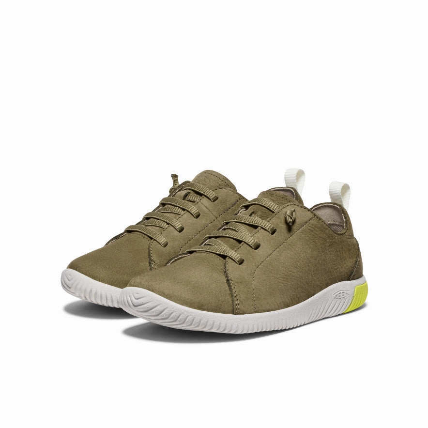 Comfy Ease Big Kids' KNX Leather Sneaker  |  Martini Olive/Evening Primrose