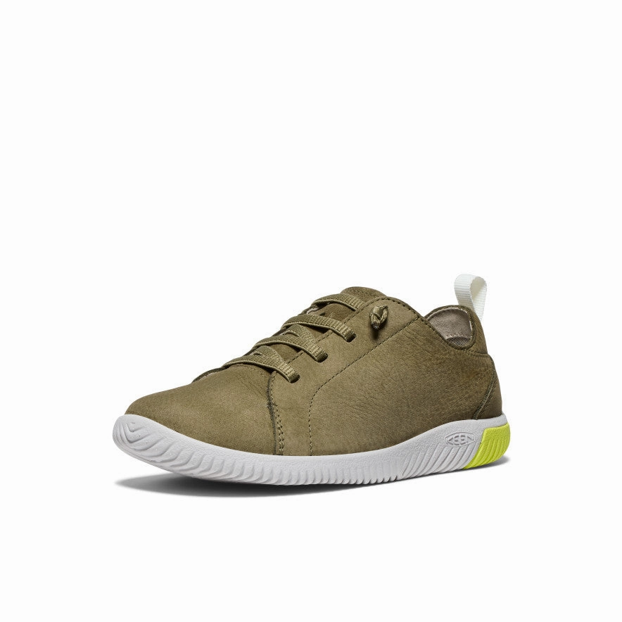 Comfy Ease Big Kids' KNX Leather Sneaker  |  Martini Olive/Evening Primrose