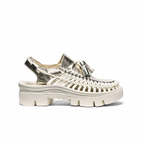 All Gender UNEEK PLT Tassel Sneaker  |  Champagne Gold/Star White Sport Life