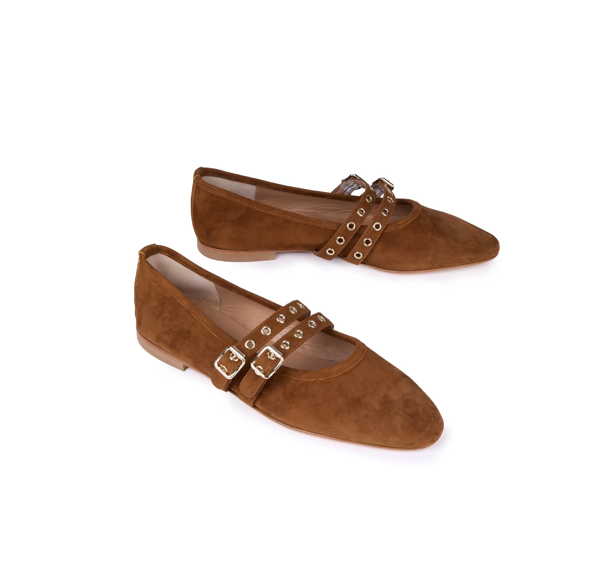 Sleek Look Como 2 Buckle - Amaretto Suede