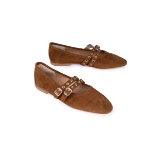 Sleek Look Como 2 Buckle - Amaretto Suede