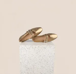 Como 2 Buckle - Gold Foil Business Casual Shoes