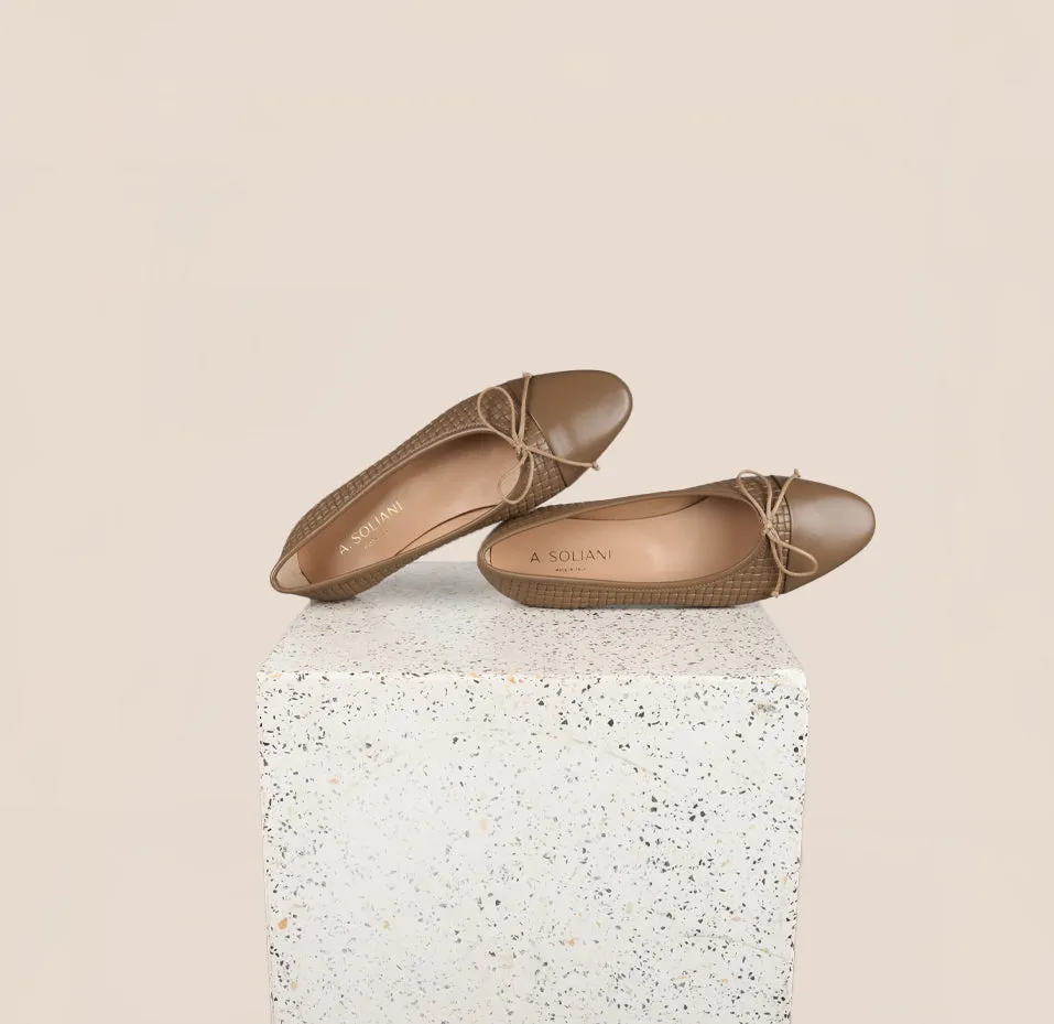 Smart Choice Footwear Vegan Leather Shoes Como - Cassette/Taupe