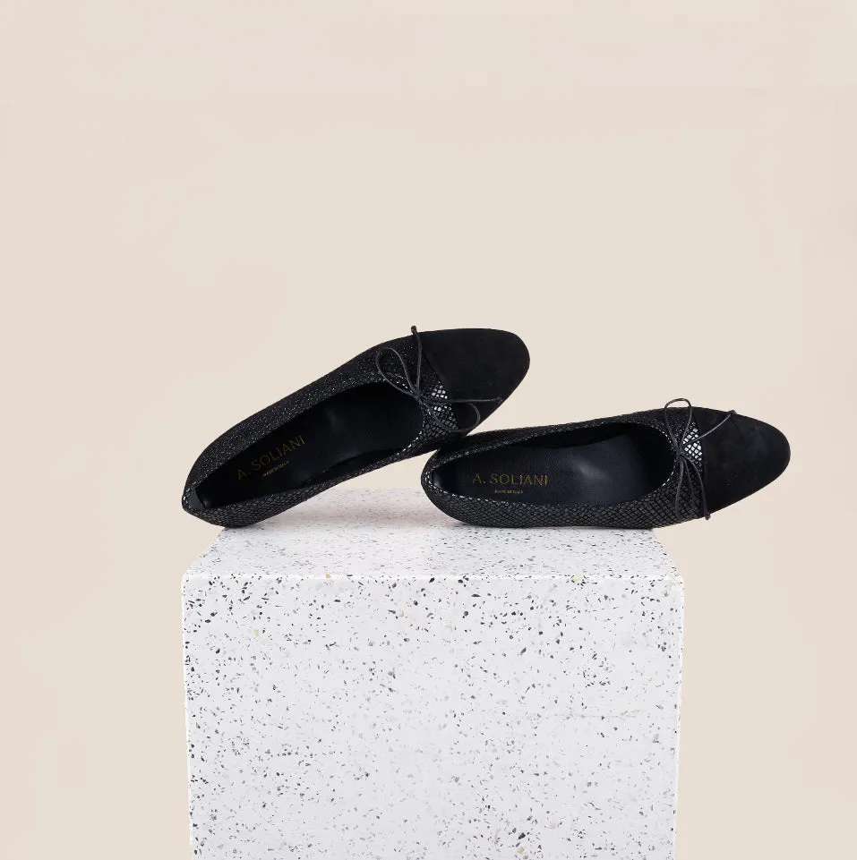 Cozy Fit Stylish Walk Como -  Diamond Shimmer/Black Suede