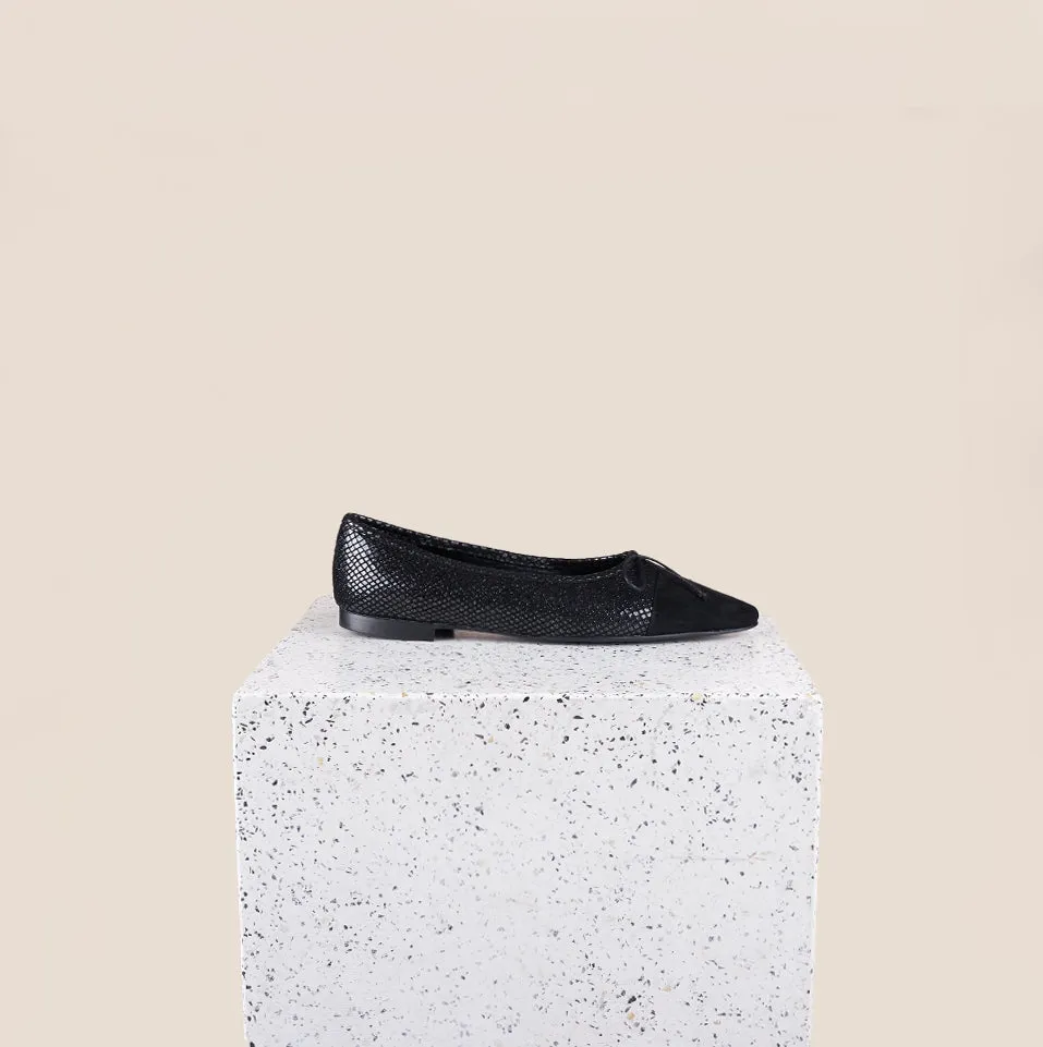 Como -  Diamond Shimmer/Black Suede Seamless interior