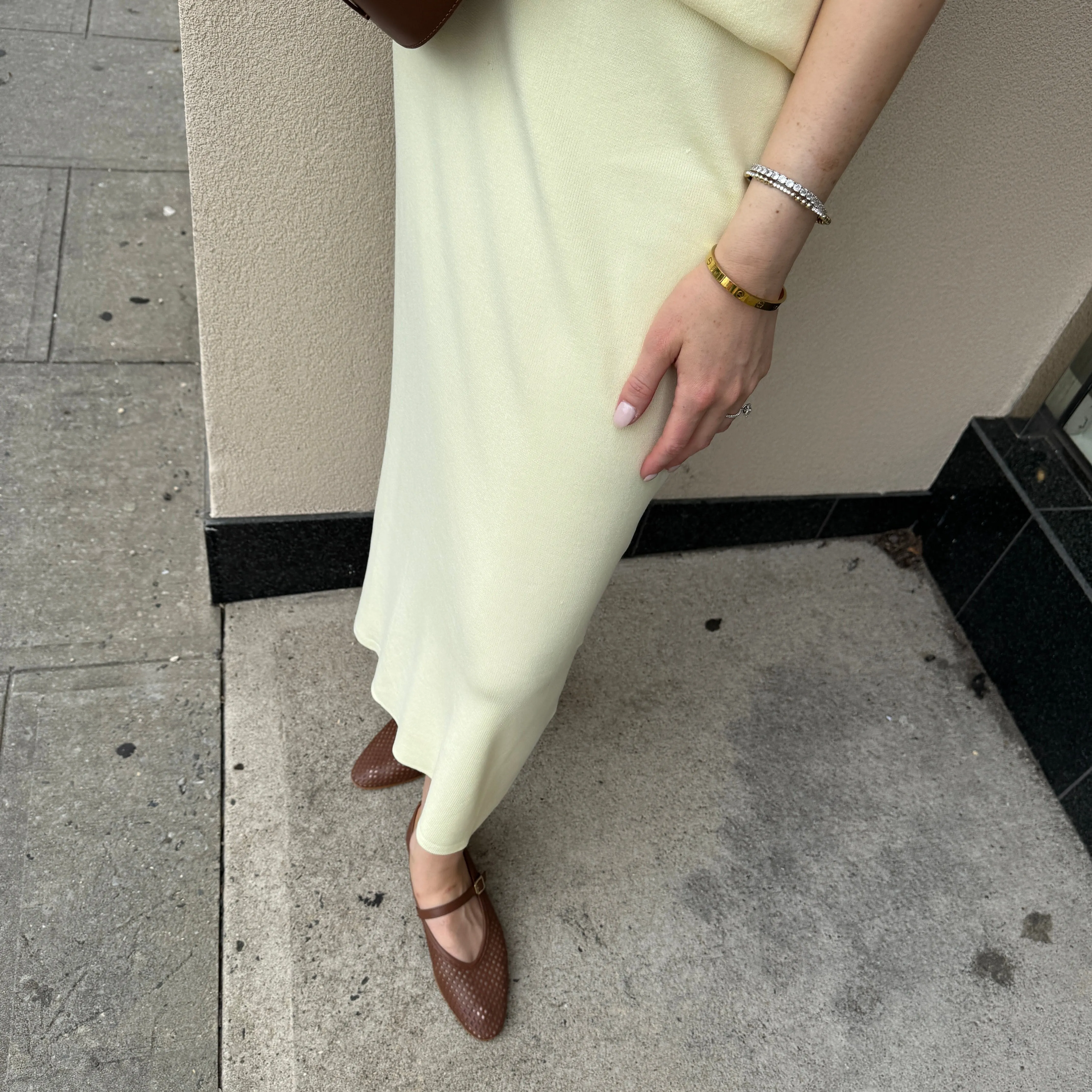 Cori Perforated Cognac Fashion Staple