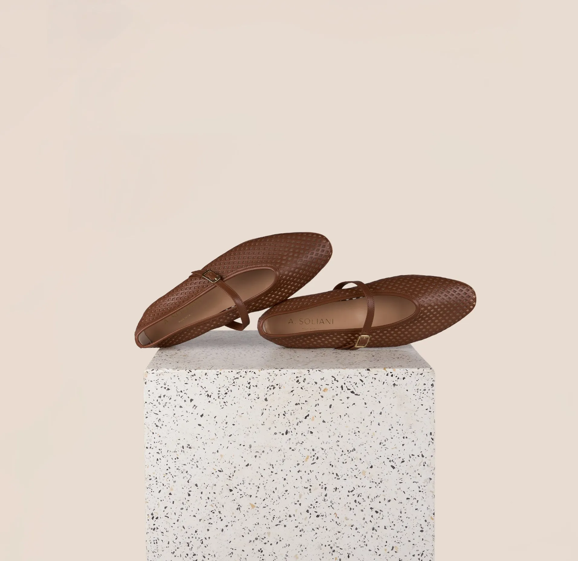 Cori Perforated Cognac Comfortable Footwear Easy Walk Footwear
