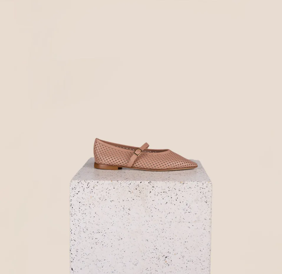 Cori - Perforated Nude Stretchy Fit