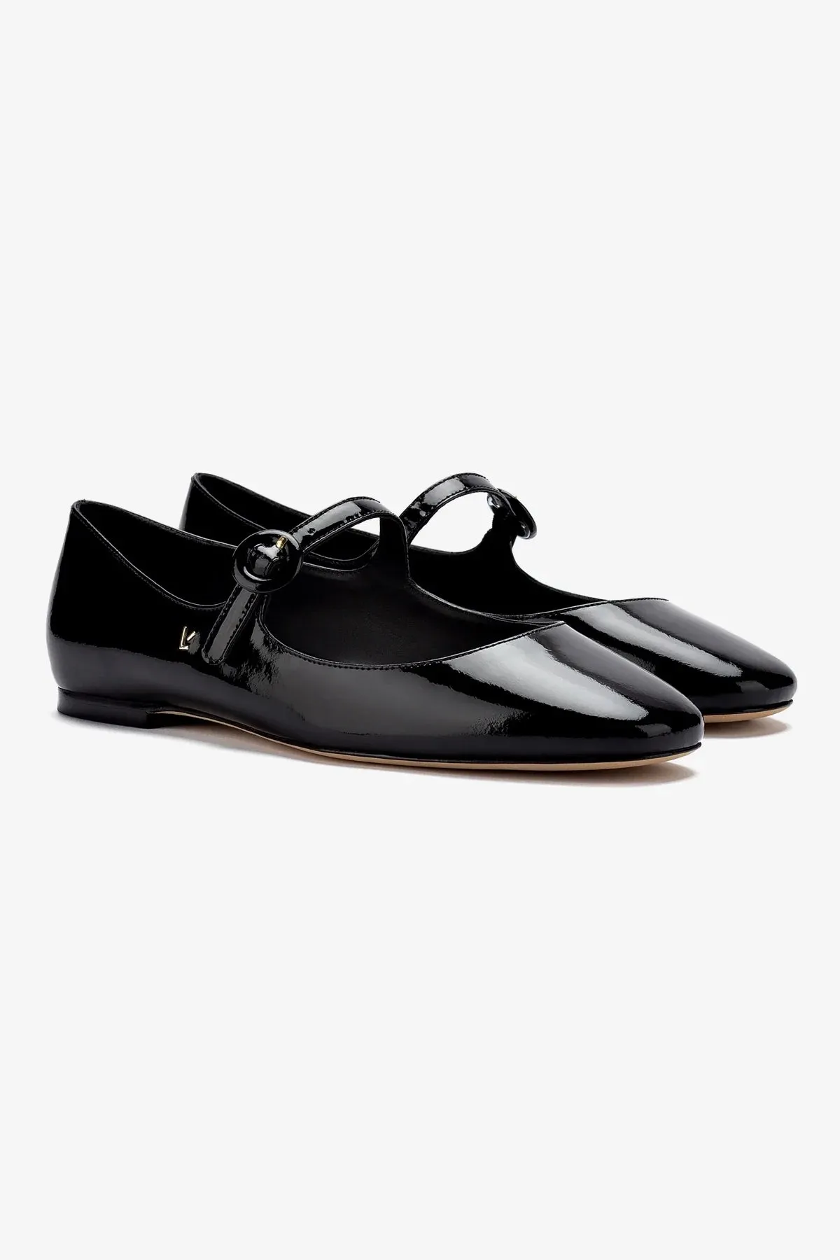 Cozy Design Blair Ballet Flat In Black Patent