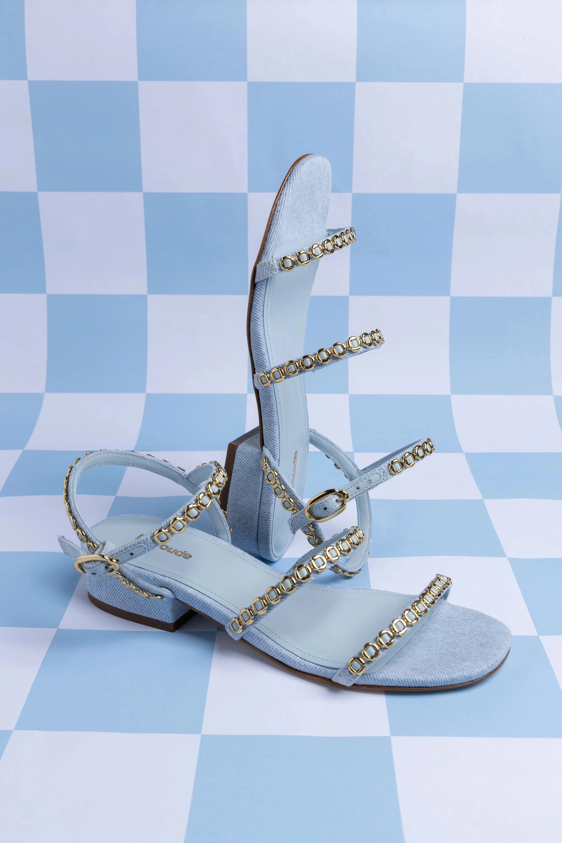 Cozy Comfort Milanina Flat Sandal In Maya Denim