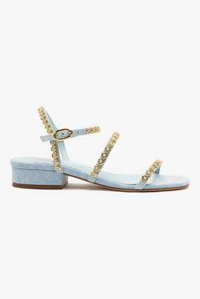 Milanina Flat Sandal In Maya Denim Versatile Wear
