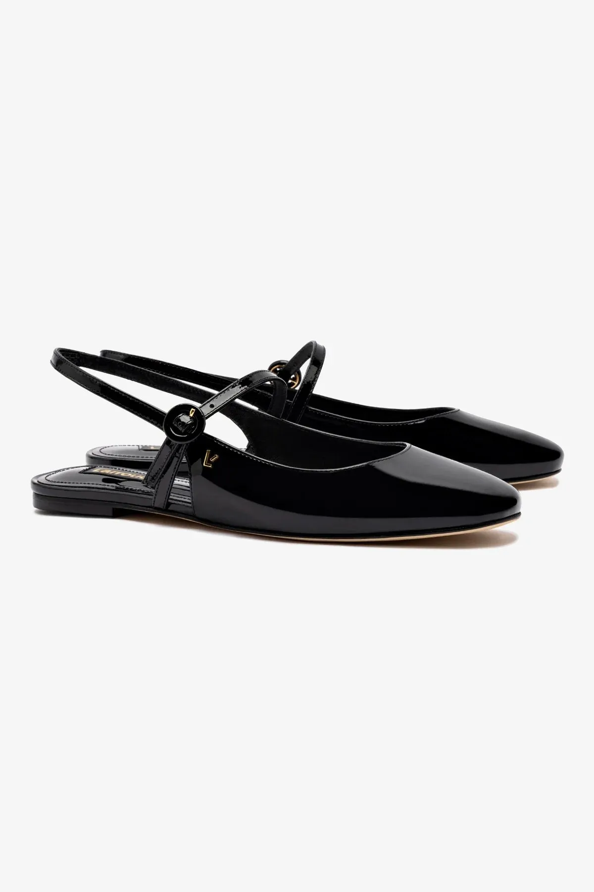 Cushioned Walk Georgina Ballet Flat In Black Patent Leather