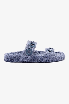 Smart Comfort Design Milan Slide In Blue Faux Fur