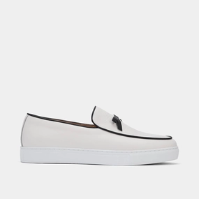 Arch support Odell White Leather Belgian Loafer Sneakers