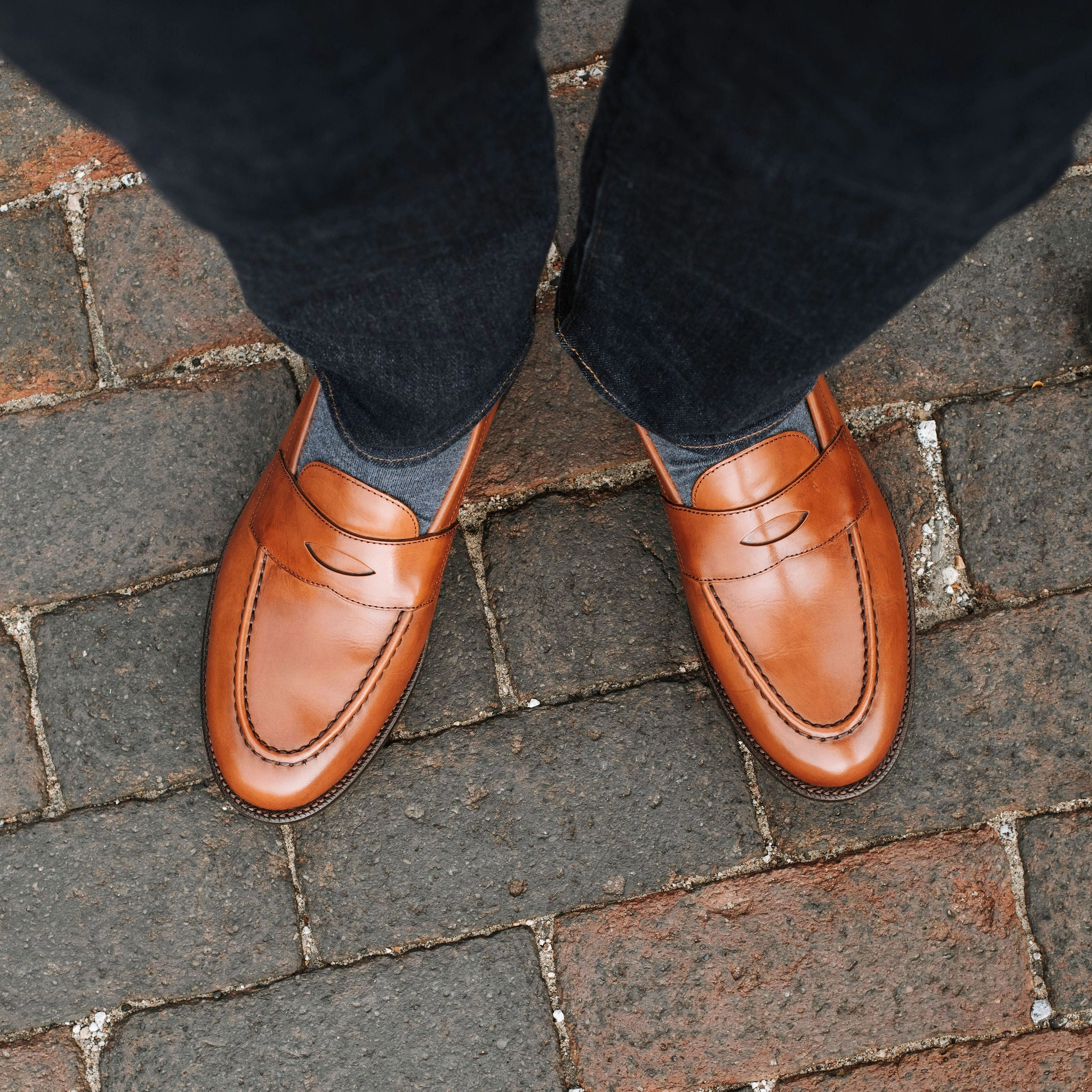 Cushioned Step Traveler Penny Chestnut Calf