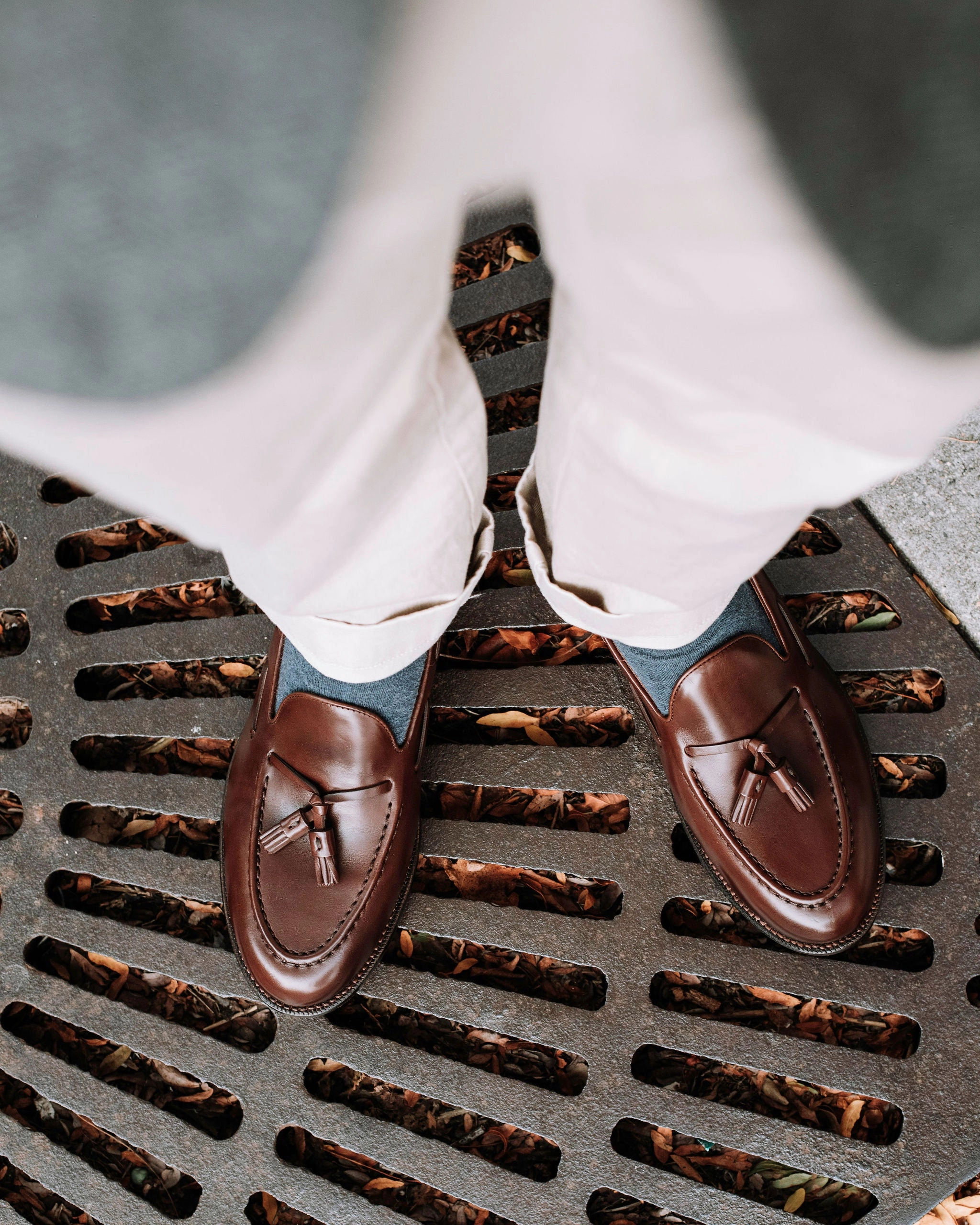 Cushioned Walk Tassel Loafer Tobacco Calf