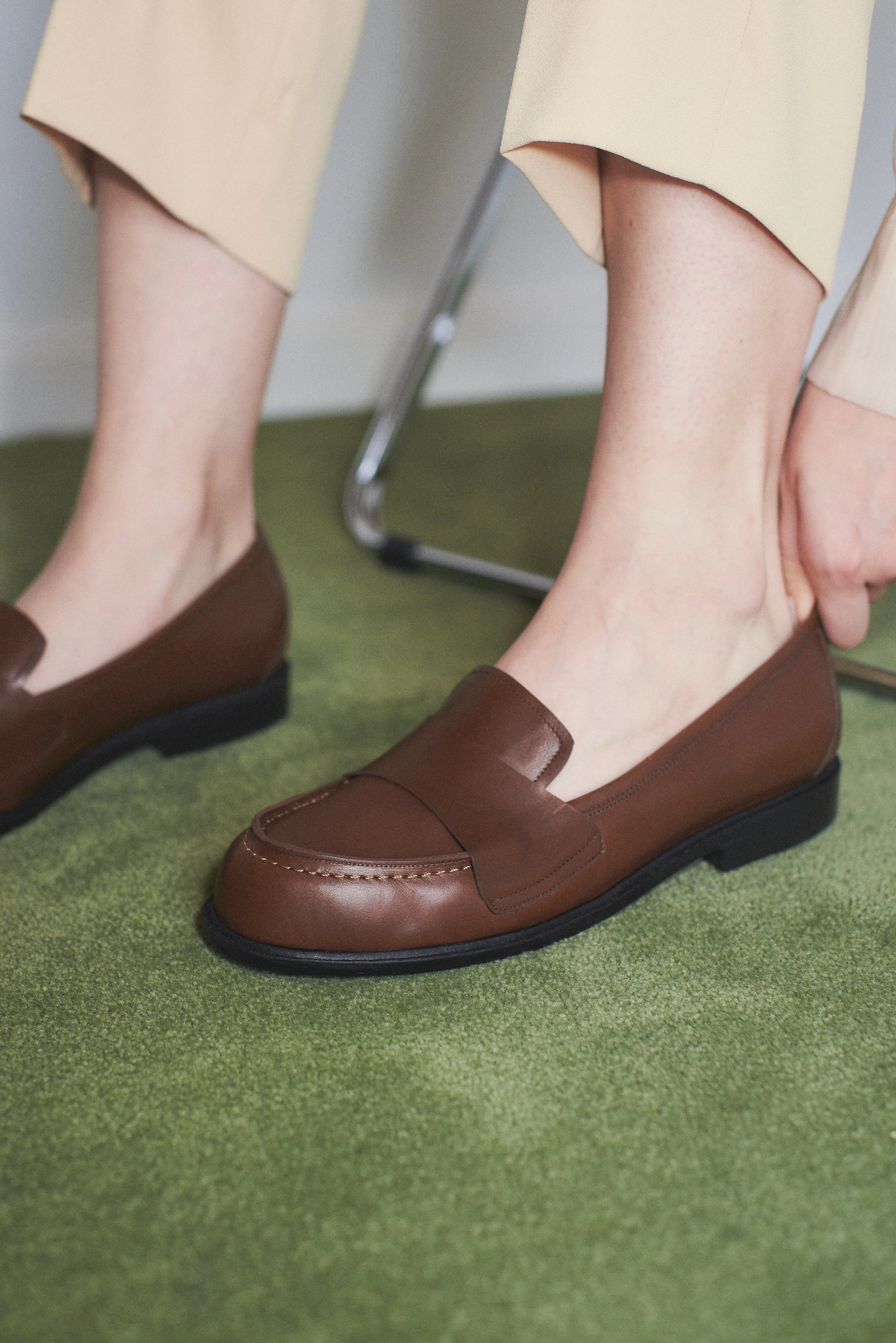 Custom Fit Sofia Loafer in Burnt Caramel