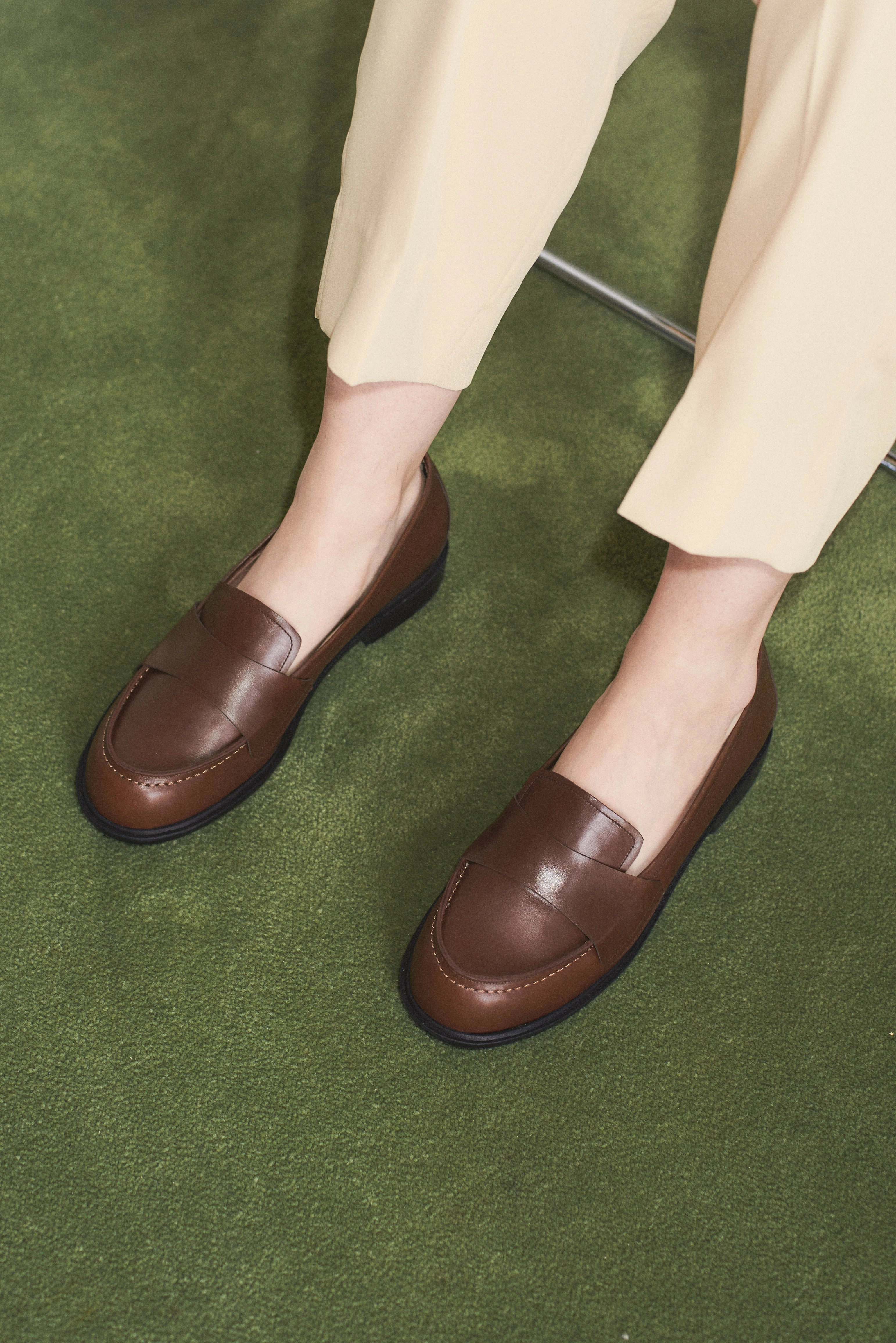 Custom Fit Sofia Loafer in Burnt Caramel