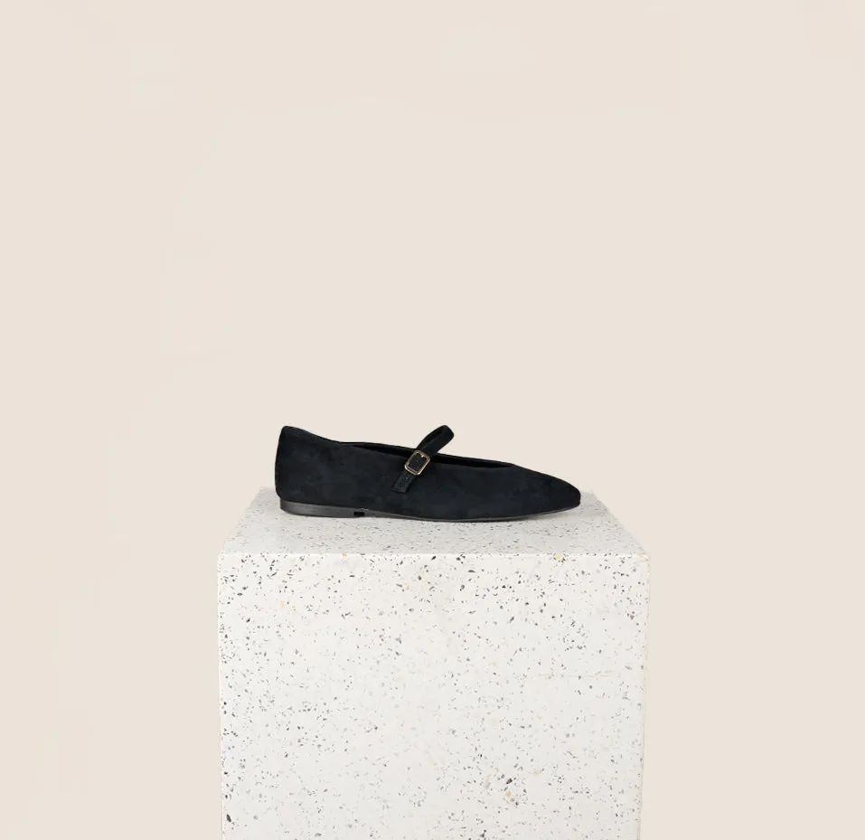 Bari - Black Suede Travel Light Design