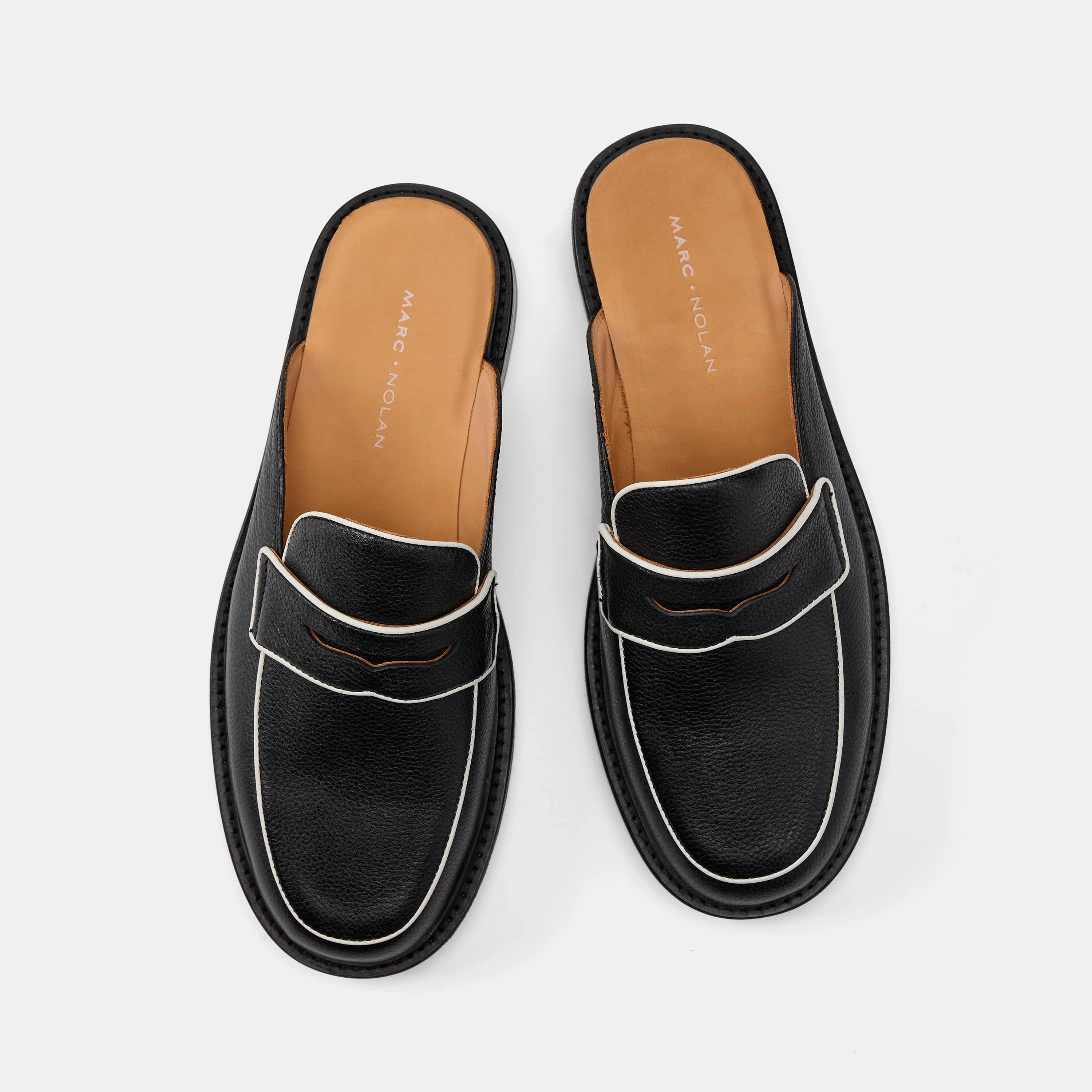 Del Mar Black Loafer Mules Packable Ease