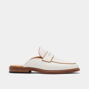Del Mar White Pebble Loafer Mules Hiking Friendly Stylish Cushioning