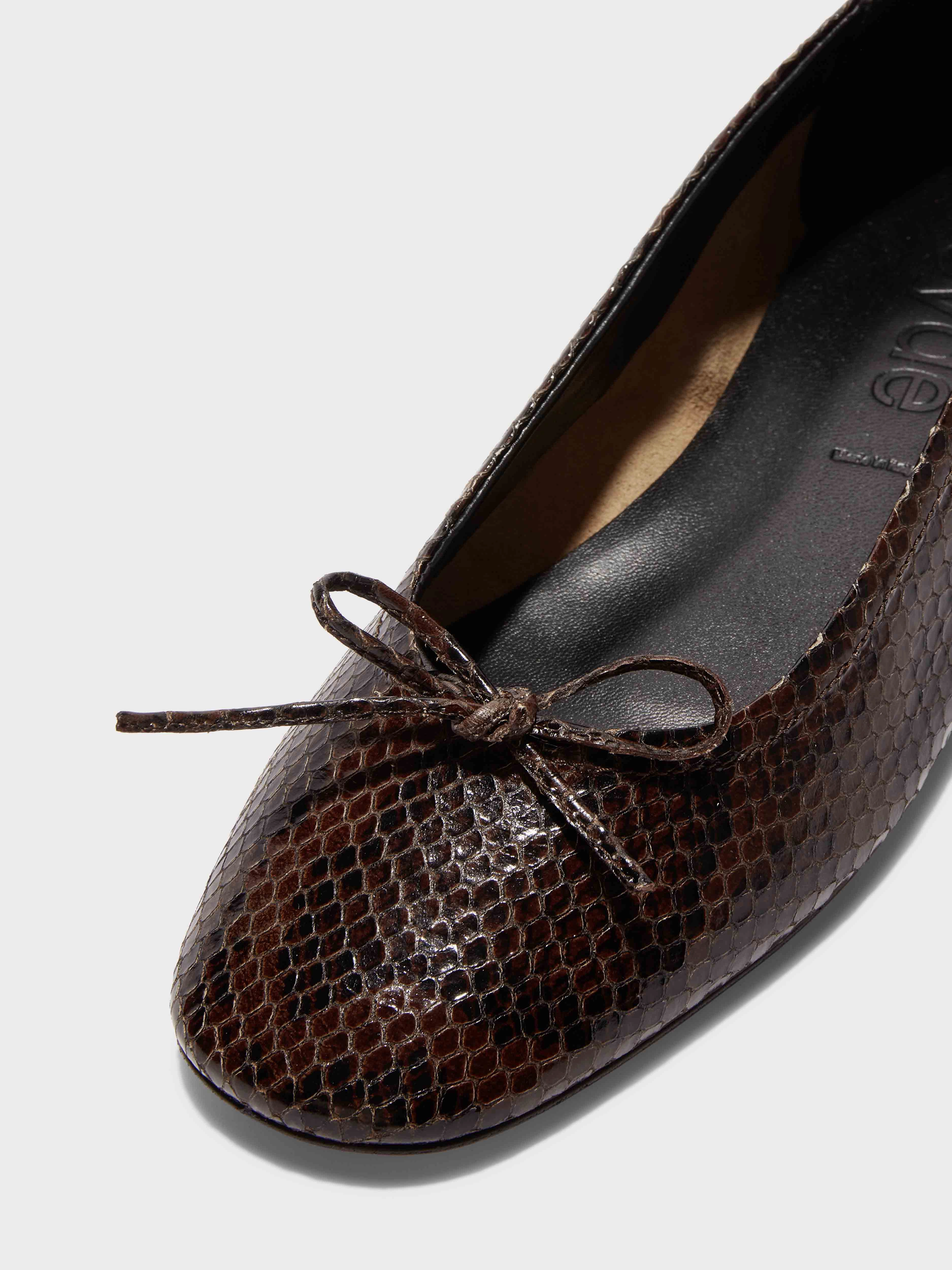 Delfina Leather Ballet Flats Practical Design
