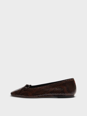 Delfina Leather Ballet Flats Practical Wear Soft Lining Shoes