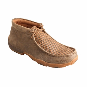 Middle-Aged Man Muddy Path Men's Chukka Driving Moc Bomber/Tan