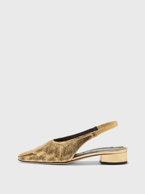 Lightweight Casual Shoes Ergonomic Shoe Shape Dua Laminated Leather Slingback