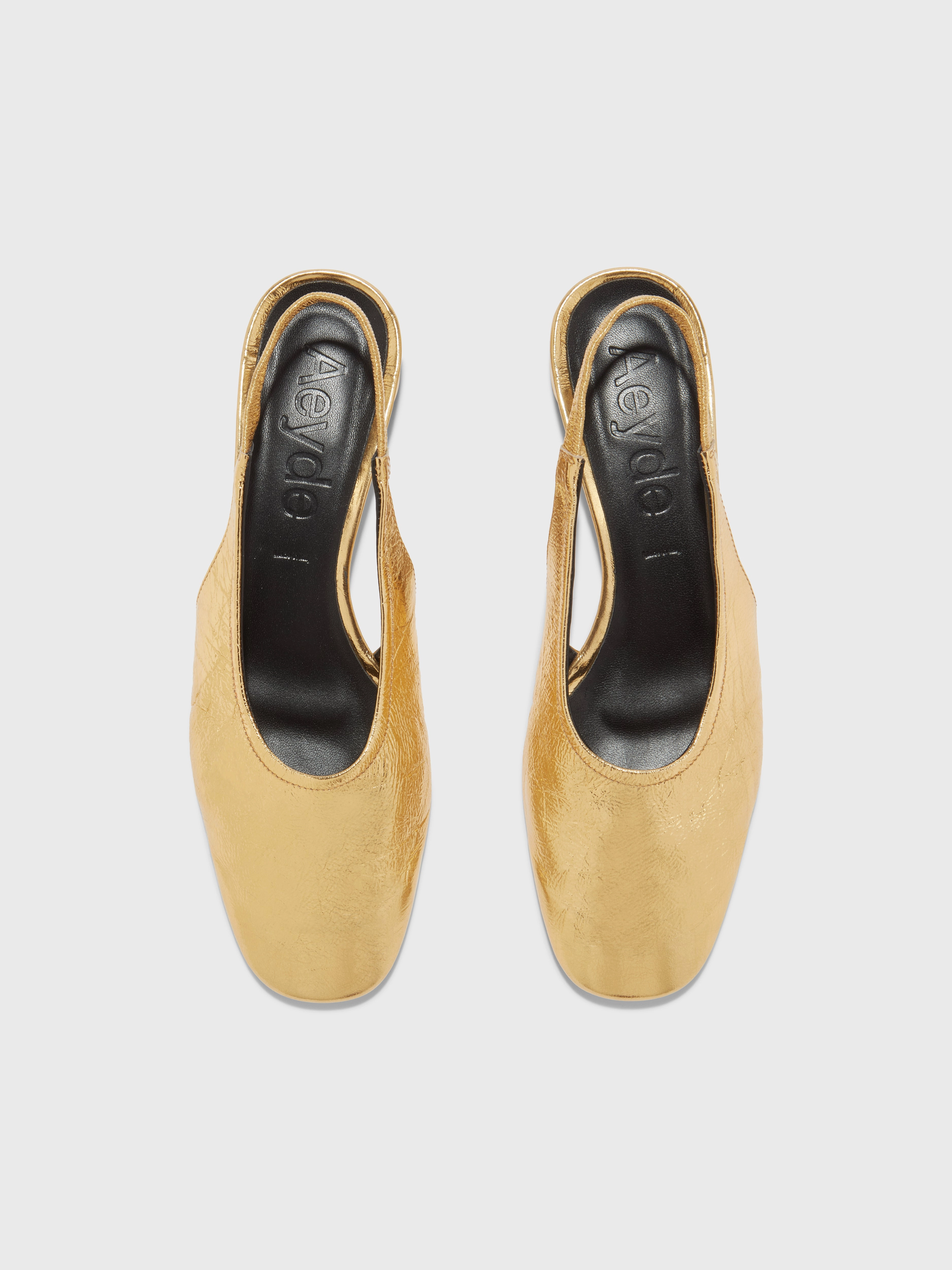 Dua Laminated Leather Slingback Durable Look